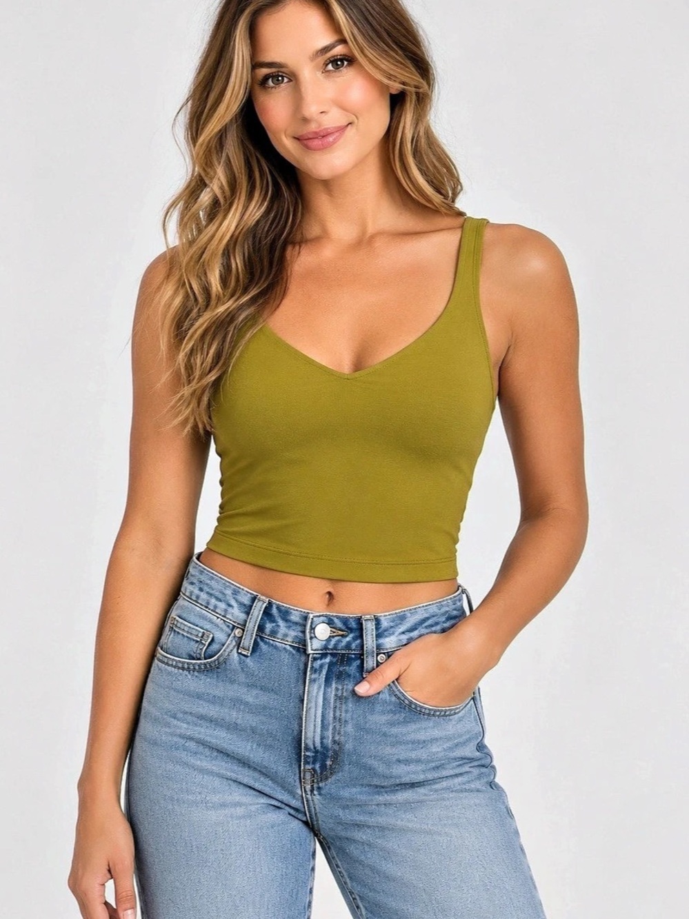 Lululemon Align Cropped Tank Top Auric Gold Size 4